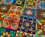 RENKLİ SERAMİK DESENLİ DİJİTAL BASKI KUMAŞ - HARMONİ