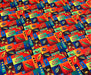 PATCHWORK YAPRAKLAR  DİJİTAL BASKI KUMAŞ - HARMONİ