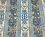 ETNİK KİLİM DESENLİ  DİJİTAL BASKI KUMAŞ - MAVİ