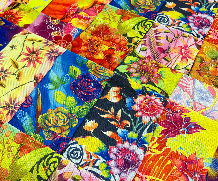 PATCHWORK DESENLİ  DİJİTAL BASKI KUMAŞ - HARMONİ