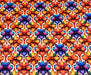GEOMETRİK ÇİÇEKLER DİJİTAL BASKI KUMAŞ - HARMONİ