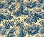 BLUE BLANC DESENLİ  DİJİTAL BASKI KUMAŞ - MAVİ