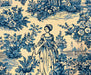 BLUE BLANC DESENLİ  DİJİTAL BASKI KUMAŞ - MAVİ