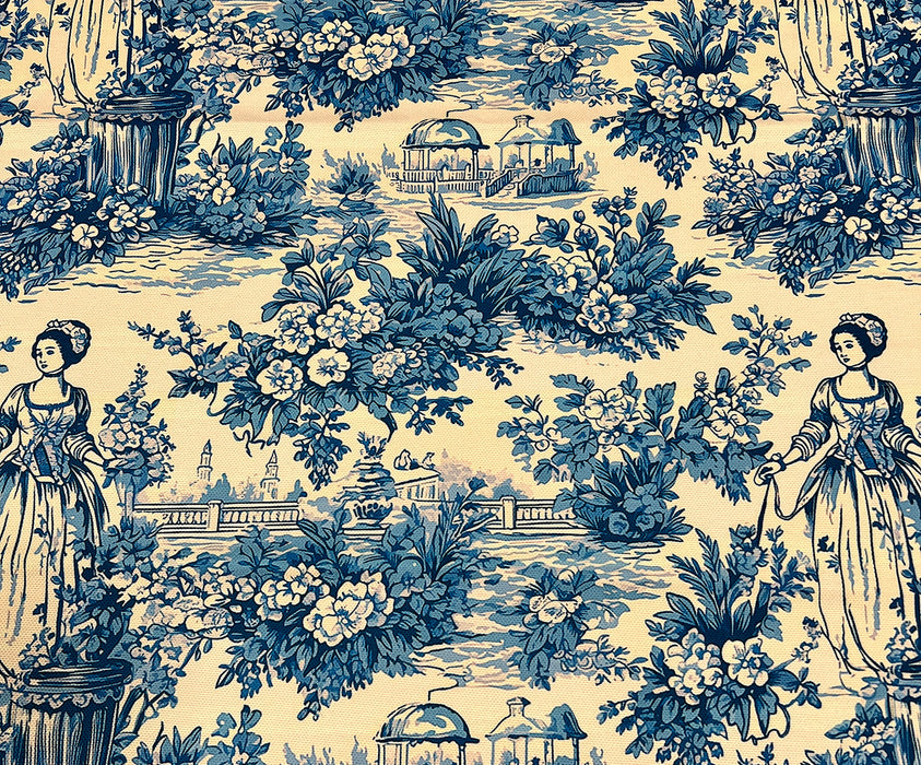 BLUE BLANC DESENLİ  DİJİTAL BASKI KUMAŞ - MAVİ