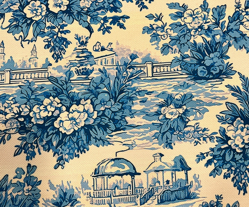 BLUE BLANC DESENLİ  DİJİTAL BASKI KUMAŞ - MAVİ