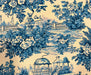 BLUE BLANC DESENLİ  DİJİTAL BASKI KUMAŞ - MAVİ