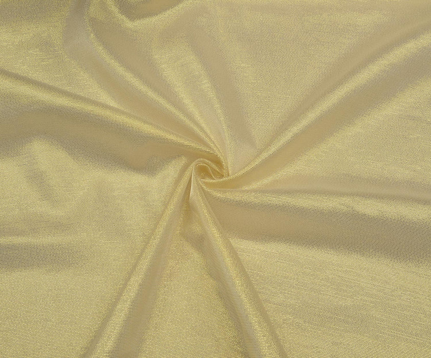 ÇİZGİLİ ORGANZE ŞİFON KUMAŞ - ALTIN
