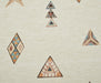 GEOMETRİK DESENLİ KETEN KUMAŞ - HARMONİ