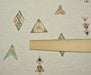 GEOMETRİK DESENLİ KETEN KUMAŞ - HARMONİ
