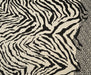 ZEBRA DESENLİ LİKRALI SATEN KUMAŞ - SİYAH