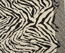 ZEBRA DESENLİ LİKRALI SATEN KUMAŞ - SİYAH