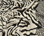 ZEBRA DESENLİ LİKRALI SATEN KUMAŞ - SİYAH