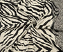 ZEBRA DESENLİ LİKRALI SATEN KUMAŞ - SİYAH