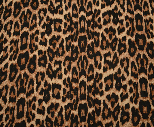 LEOPAR DESENLİ KREP KUMAŞ - KAMEL