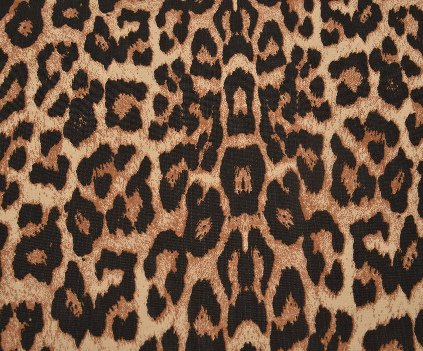 LEOPAR DESENLİ KREP KUMAŞ - KAMEL