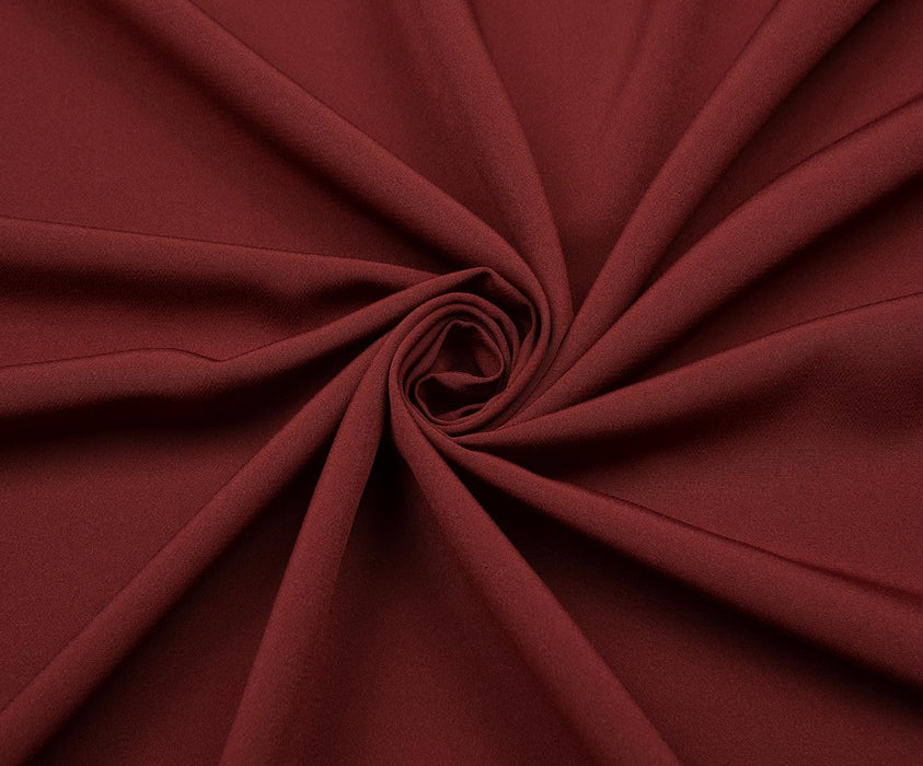 KUMLU KREP KUMAŞ - BORDO