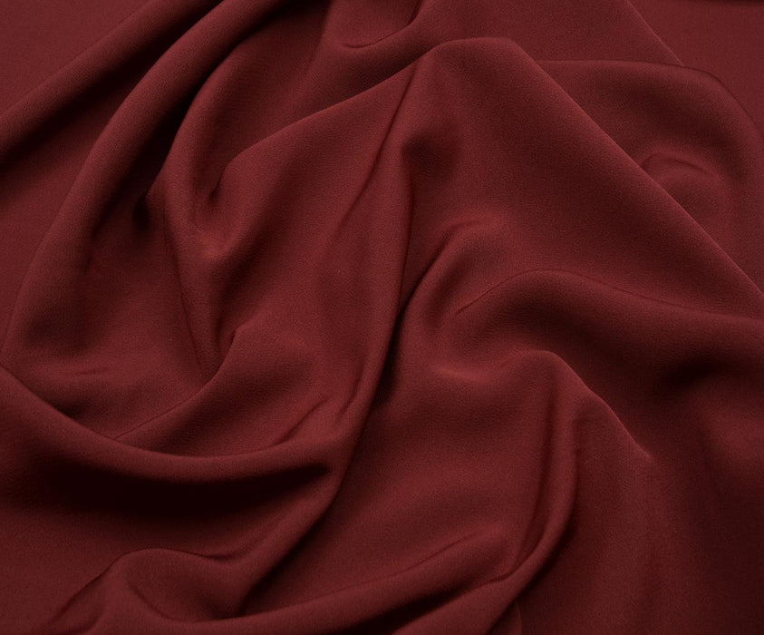 KUMLU KREP KUMAŞ - BORDO