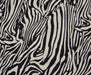 ZEBRA DESENLİ SATEN KUMAŞ - SİYAH