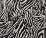 ZEBRA DESENLİ SATEN KUMAŞ - SİYAH