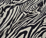 ZEBRA DESENLİ SATEN KUMAŞ - SİYAH