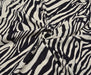 ZEBRA DESENLİ SATEN KUMAŞ - SİYAH