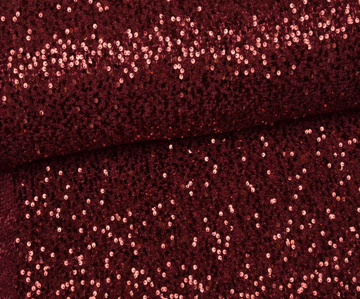 PULLU TRİKO KUMAŞ - BORDO