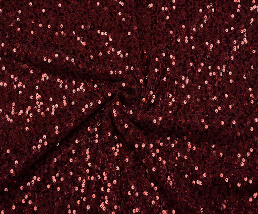 PULLU TRİKO KUMAŞ - BORDO