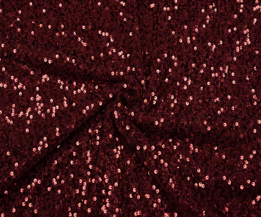 PULLU TRİKO KUMAŞ - BORDO