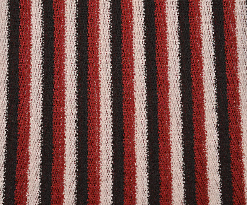 ÇİZGİLİ TRİKO KUMAŞ - BORDO