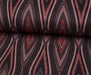 GEOMETRİK DESENLİ ANGORA KUMAŞ - SİYAH