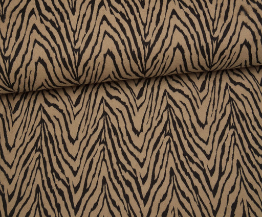 ZEBRA DESENLİ ANGORA KUMAŞ - BEJ