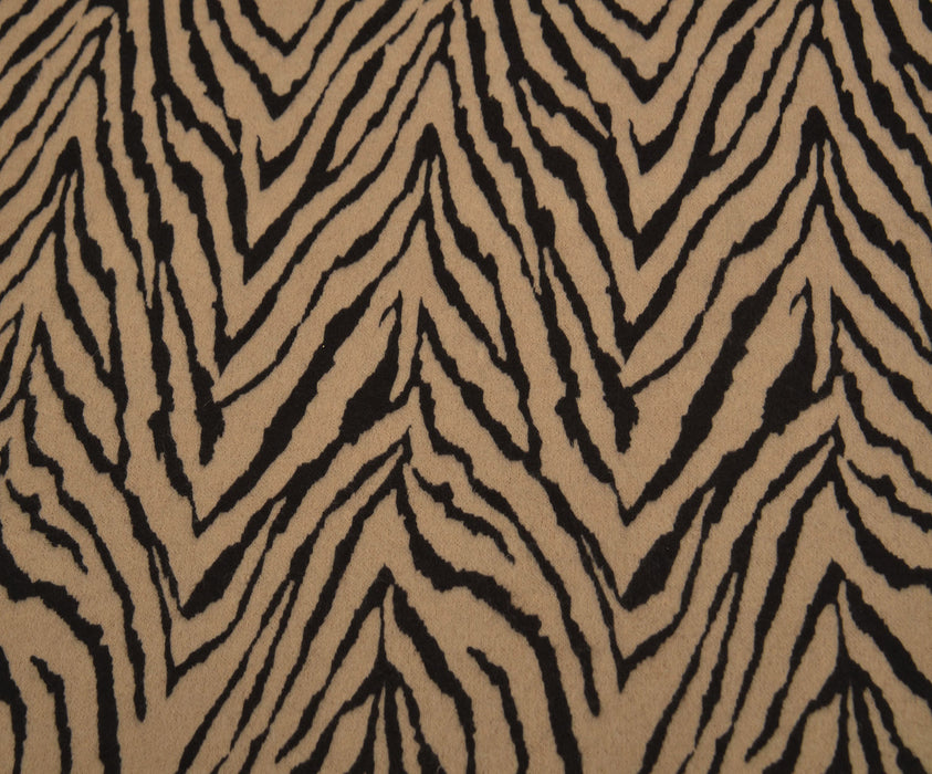 ZEBRA DESENLİ ANGORA KUMAŞ - BEJ