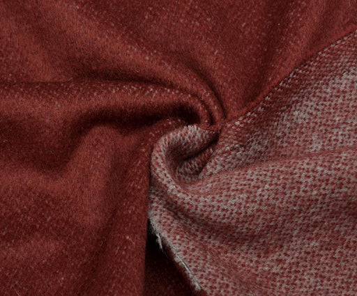YÜN KAŞE KABANLIK KUMAŞ - BORDO