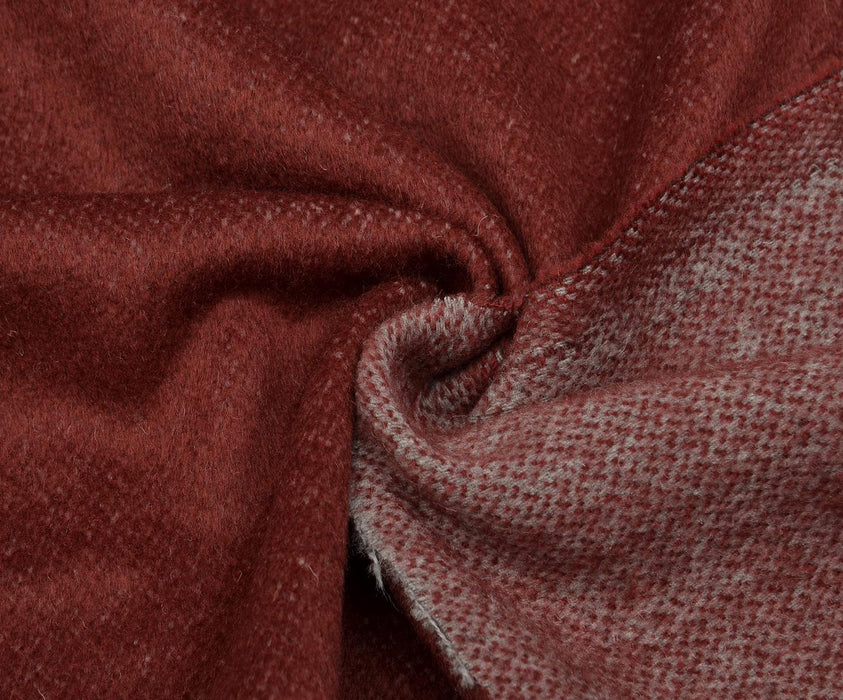 YÜN KAŞE KABANLIK KUMAŞ - BORDO