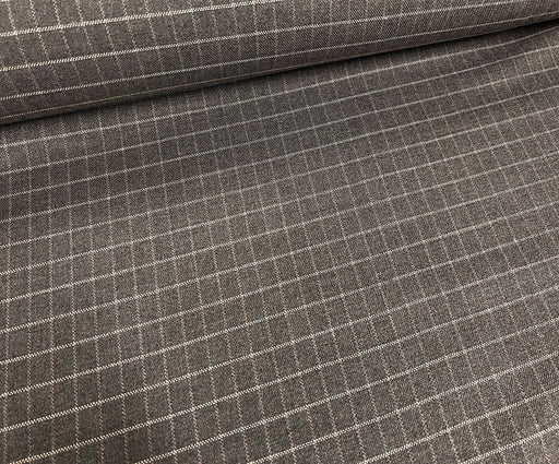 LİKRALI EKOSE DESENLİ KUMAŞ - GRİ