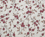 ÇİÇEK DESENLİ POPLİN KUMAŞ - BORDO