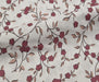 ÇİÇEK DESENLİ POPLİN KUMAŞ - BORDO