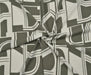 GEOMETRİK DESENLİ VİSKON KUMAŞ - GRİ