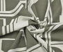 GEOMETRİK DESENLİ VİSKON KUMAŞ - GRİ