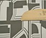GEOMETRİK DESENLİ VİSKON KUMAŞ - GRİ