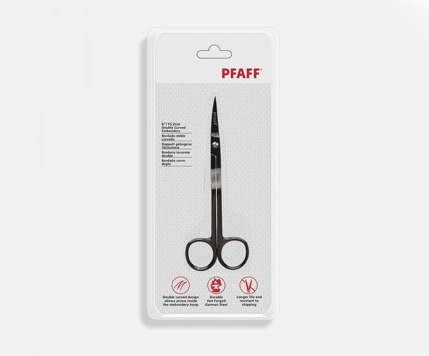 PFAFF ÇİFT KAVİSLİ NAKIŞ MAKASI 6 İNÇ - SİYAH