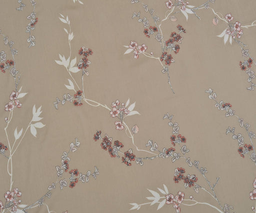3 METRE ÇİÇEK DESENLİ LUXE ŞİFON - BEJ