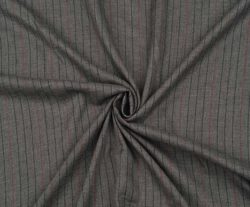 2 METRE DÖKÜMLÜ ÇİZGİLİ KUMAŞ - GRİ