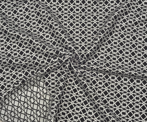 1 METRE GEOMETRİK DESENLİ JAKAR KUMAŞ - GÜMÜŞ
