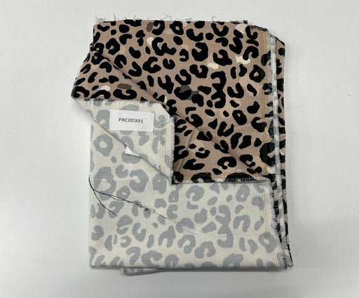 1 METRE LEOPAR DESENLİ PAMUK KUMAŞ - BEJ