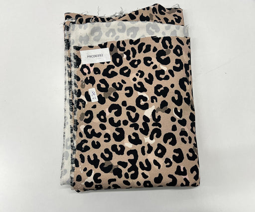 2,7 METRE LEOPAR DESENLİ PAMUK KUMAŞ - BEJ
