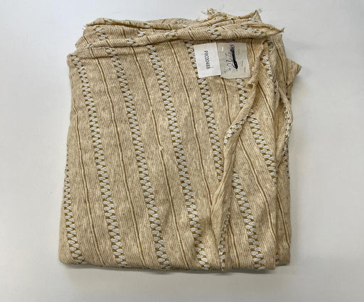 2,2 METRE ALTIN SİMLİ ŞERİTLİ ÖRME - KREM