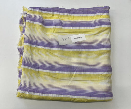 3 METRE RENKLİ ÇİZGİLİ VİSKON KUMAŞ - SARI