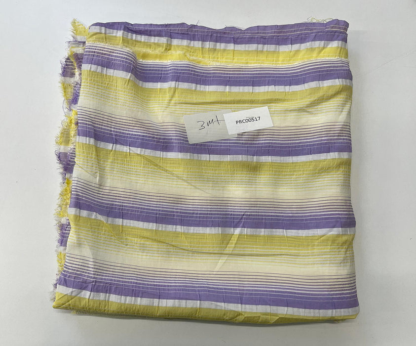 3 METRE RENKLİ ÇİZGİLİ VİSKON KUMAŞ - SARI