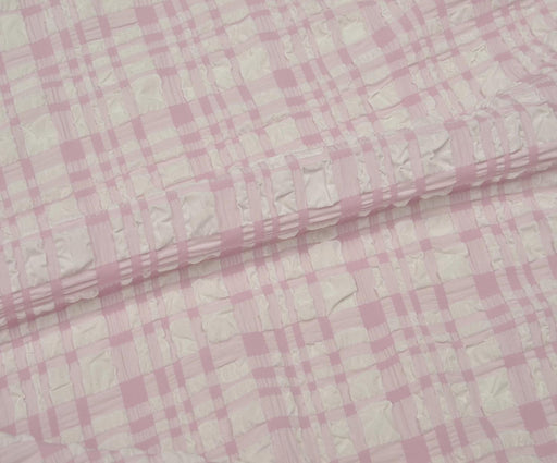 KABARTMA DESENLİ EKOSE KUMAŞ - PEMBE